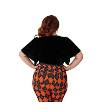 Unique Vintage Plus Flutter Sleeve Top