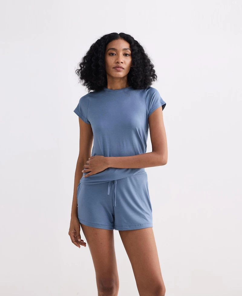 Reistor Women's Essential Short Sleeve Tee Blue