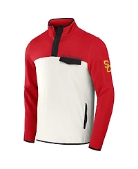 Darius Rucker Collection by Fanatics Men's Crimson/White Usc Trojans Micro Fleece Half-Snap Jacket