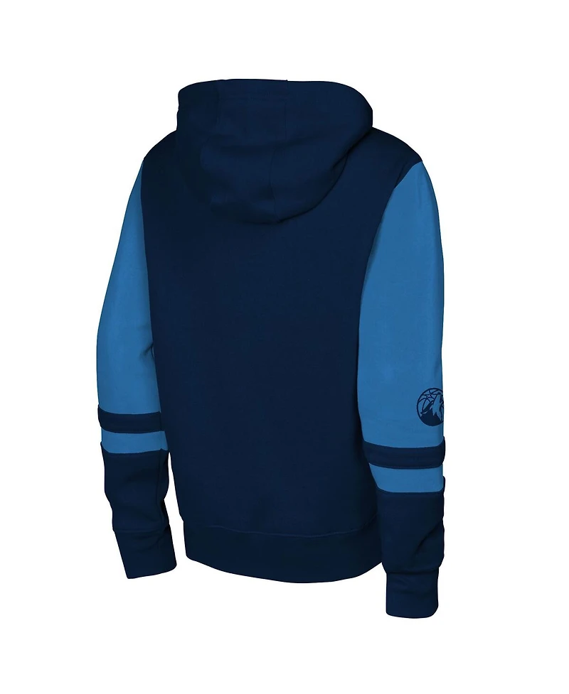 Outerstuff Big Boys and Girls Navy Minnesota Timberwolves Straight to the League Full-Zip Hoodie
