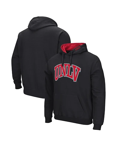Colosseum Men's Black Unlv Rebels Arch and Logo Pullover Hoodie