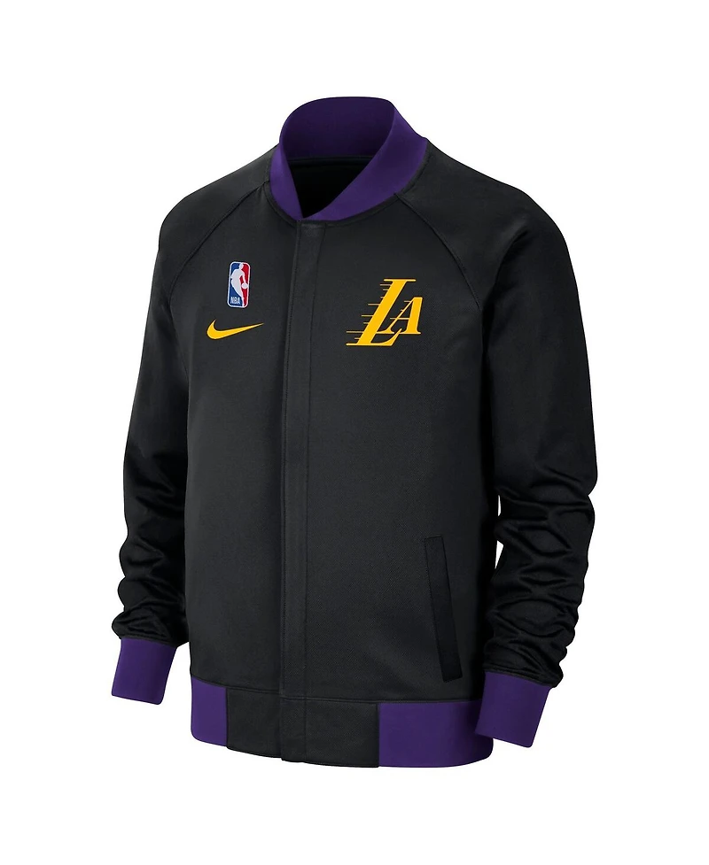Nike Men's Black Los Angeles Lakers 2024/25 City Edition Authentic Showtime Performance Full-Zip Jacket