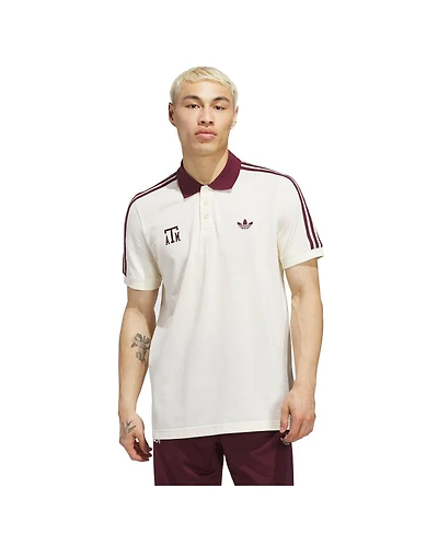 Adidas Men's Tan Texas A&M Aggies Throwback Polo Shirt