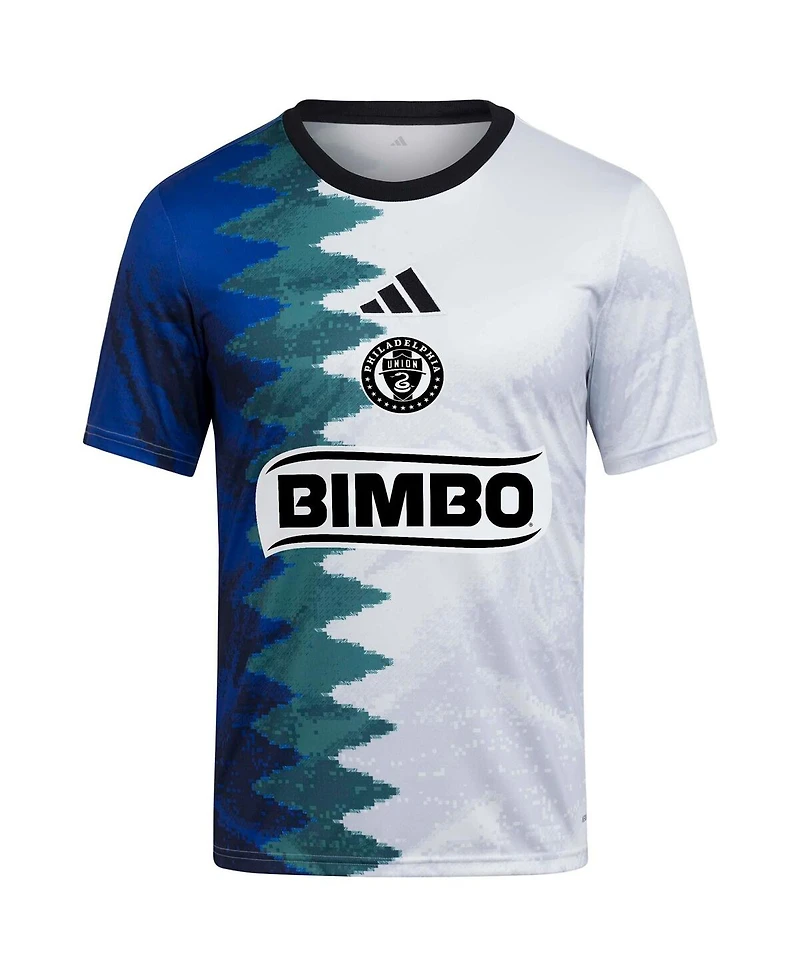 Adidas Big Boys and Girls White Philadelphia Union 2025 Gaming Aeroready Pre-Match Top