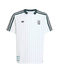 Adidas Big Boys and Girls White Liverpool Terrace Icons Fashion Jersey