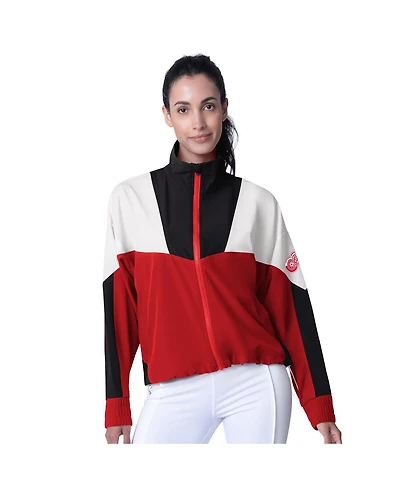 Msx by Michael Strahan Women's Red/Black Detroit Red Wings Tessa Full-Zip Jacket