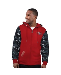 Starter Men's Scarlet San Francisco 49ers Thursday Night Gridiron Full-Zip Hoodie