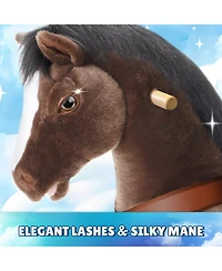 PonyCycle Model Y Chocolate Brown Horse Rideable Toy for Age 4