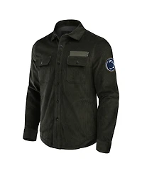 Darius Rucker Collection by Fanatics Men's Olive Penn State Nittany Lions Corduroy Full-Button Shacket