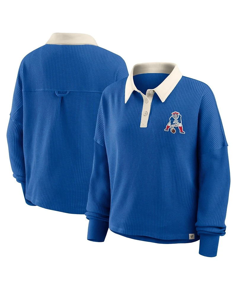 Fanatics Women's Royal New England Patriots Oversized Hometown Premium Thermal Long Sleeve T-Shirt