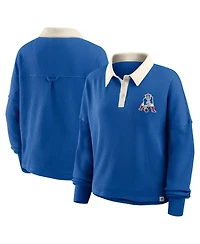 Fanatics Women's Royal New England Patriots Oversized Hometown Premium Thermal Long Sleeve T-Shirt