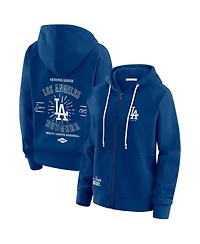 Wear by Erin Andrews Women's Royal Los Angeles Dodgers Full-Zip Raglan Hoodie