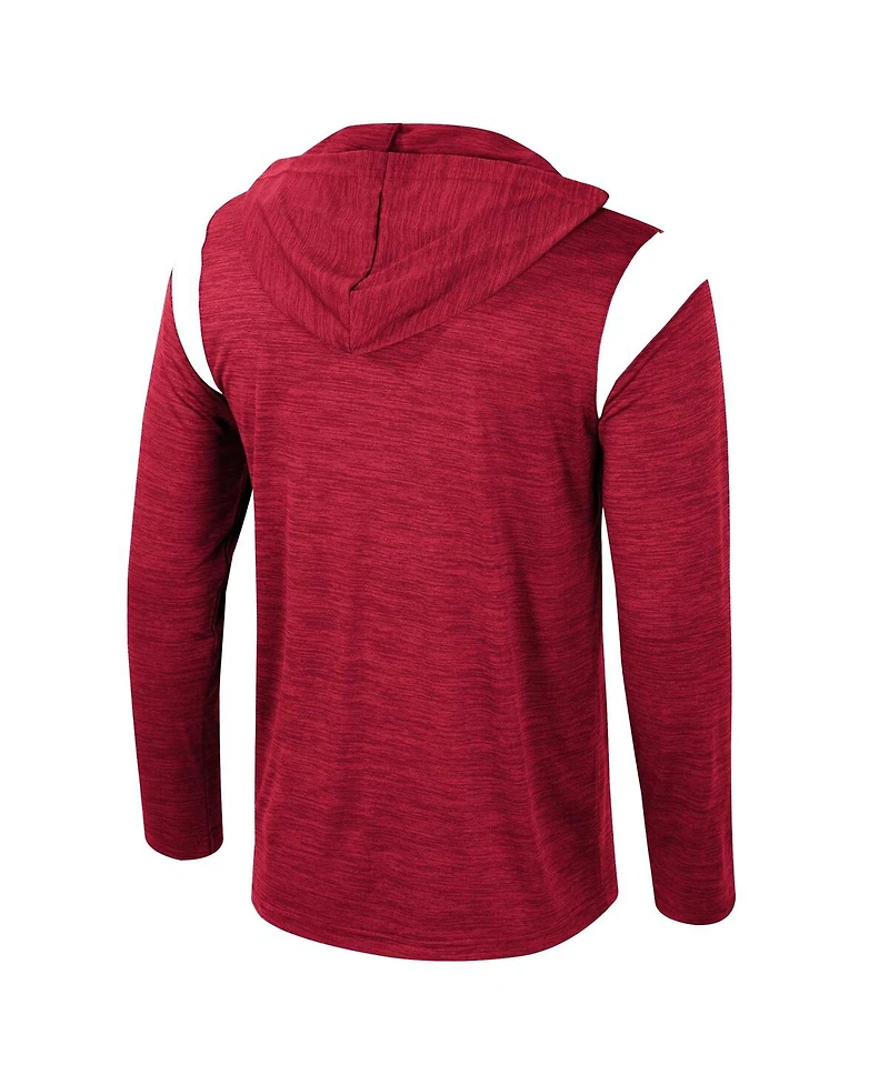 Colosseum Men's Crimson Oklahoma Sooners Dozer Half-Zip Windshirt Jacket