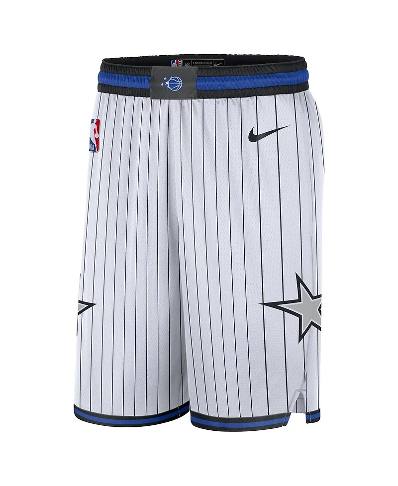 Nike Men's White Orlando Magic Association Edition Swingman Dri-fit Shorts