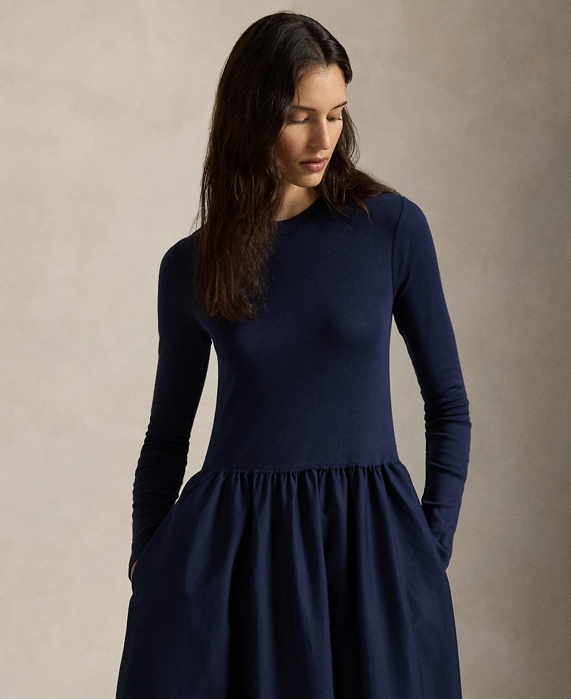 Polo Ralph Lauren Women's Cotton Long-Sleeve Dress