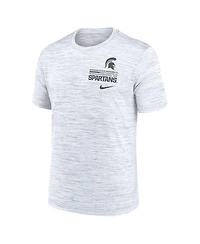 Nike Men's White Michigan State Spartans Velocity Stacked Dri-fit T-Shirt