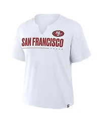 Fanatics Women's White San Francisco 49ers Redzone Slub Boxy T-Shirt
