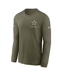 Nike Men's Olive Dallas Cowboys 2025 Salute to Service Long Sleeve T-Shirt