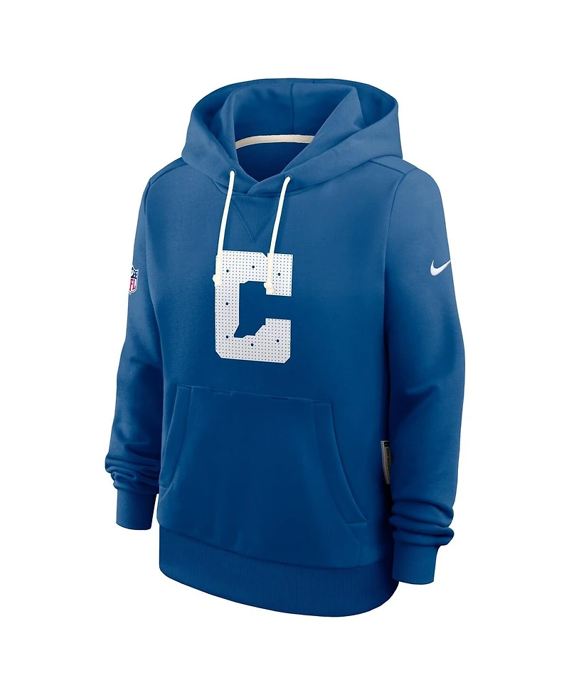 Nike Women's Royal Indianapolis Colts Sideline Standard Issue Initial Home Dri-fit Hoodie