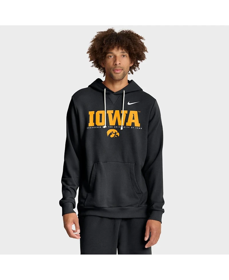 Nike Men's Black Iowa Hawkeyes 2025 Sideline Standard Issue Dri-fit Hoodie