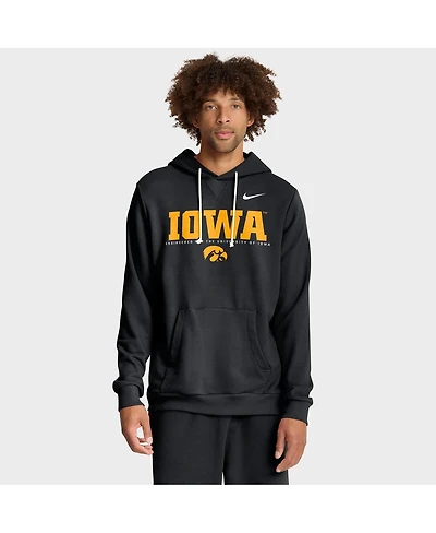 Nike Men's Black Iowa Hawkeyes 2025 Sideline Standard Issue Dri-fit Hoodie