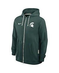 Nike Men's Green Michigan State Spartans 2025 Sideline Standard Issue Dri-fit Full-Zip Hoodie