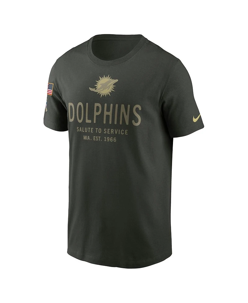 Nike Men's Forest Green Miami Dolphins 2025 Salute to Service Sideline Primary Edge Dri-fit T-Shirt