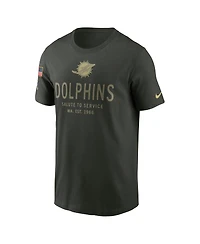Nike Men's Forest Green Miami Dolphins 2025 Salute to Service Sideline Primary Edge Dri-fit T-Shirt