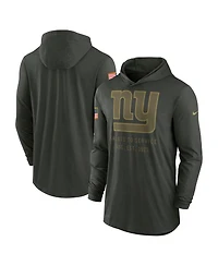 Nike Men's Forest Green New York Giants 2025 Salute to Service Sideline Dri-fit Lightweight Hooded Pullover Sweatshirt