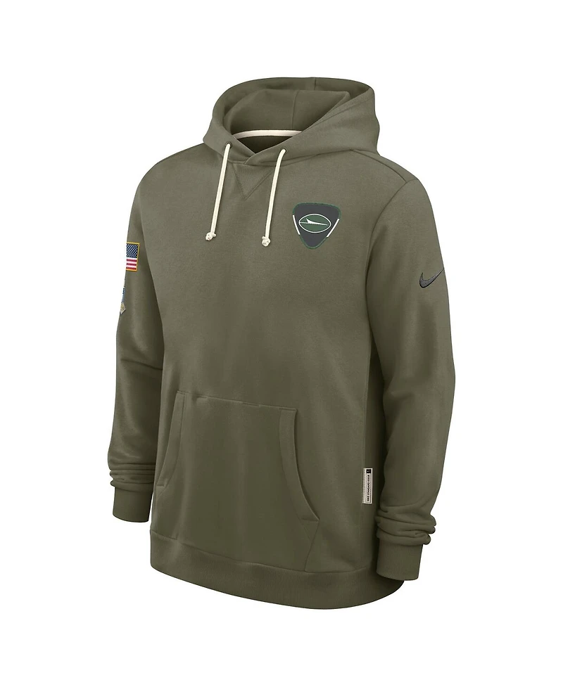 Nike Men's Olive New York Jets 2025 Salute to Service Sideline Standard Issue Dri-fit Hoodie