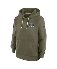 Nike Women's Olive Las Vegas Raiders 2025 Salute to Service Sideline Standard Issue Dri-fit Hoodie