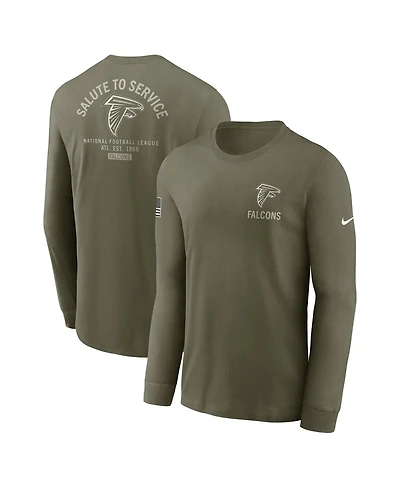 Nike Men's Olive Atlanta Falcons 2025 Salute to Service Sideline Long Sleeve T-Shirt
