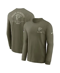 Nike Men's Olive Atlanta Falcons 2025 Salute to Service Sideline Long Sleeve T-Shirt