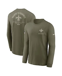Nike Men's Olive New Orleans Saints 2025 Salute to Service Sideline Long Sleeve T-Shirt
