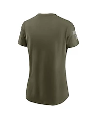Nike Women's Olive Green Bay Packers 2025 Salute to Service Sideline T-Shirt