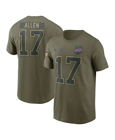 Nike Men's Josh Allen Olive Buffalo Bills 2025 Salute to Service Name Number T-Shirt