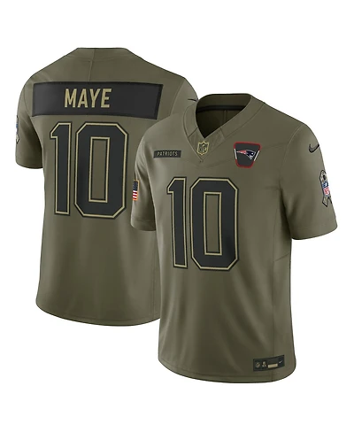Nike Men's Drake Maye Olive New England Patriots 2025 Salute to Service Limited Jersey