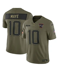Nike Men's Drake Maye Olive New England Patriots 2025 Salute to Service Limited Jersey
