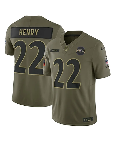 Nike Men's Derrick Henry Olive Baltimore Ravens 2025 Salute to Service Limited Jersey