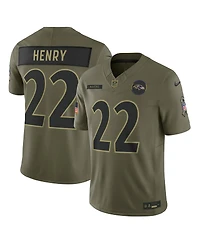Nike Men's Derrick Henry Olive Baltimore Ravens 2025 Salute to Service Limited Jersey