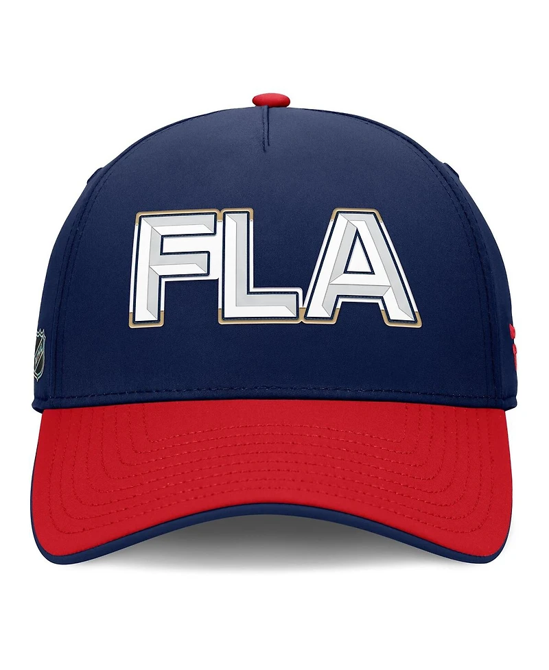 Fanatics Men's Navy/Red Florida Panthers Authentic Pro Rink Team Code Flex Hat