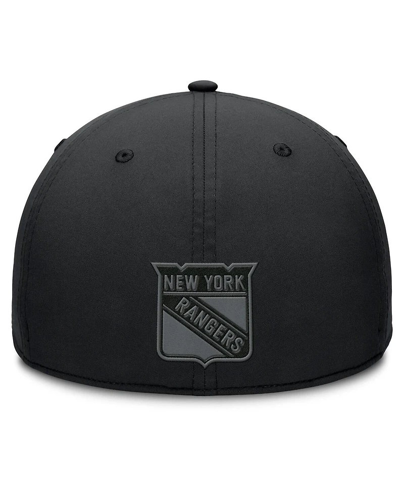Fanatics Men's Black New York Rangers Authentic Pro Road Team Code Flex Hat