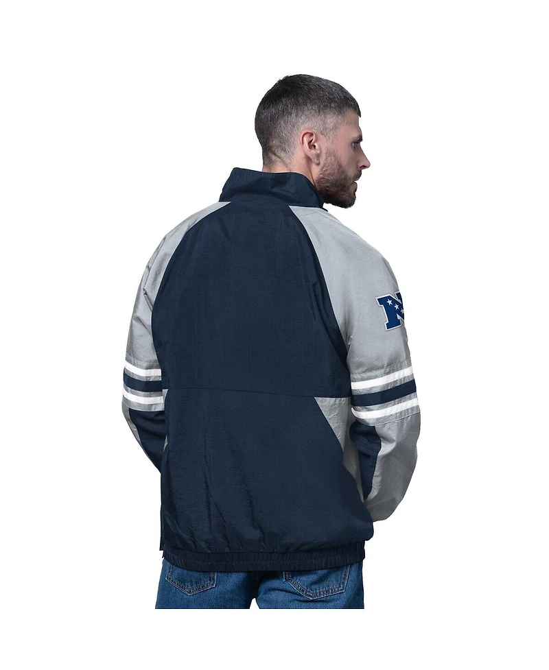 Starter Men's Navy Dallas Cowboys Prospect Half-Zip Pullover Hoodie