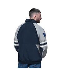 Starter Men's Navy Dallas Cowboys Prospect Half-Zip Pullover Hoodie