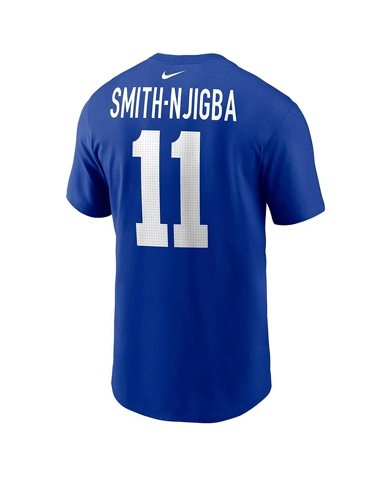 Nike Men's Jaxon Smith-Njigba Royal Seattle Seahawks Player Name Number T-Shirt