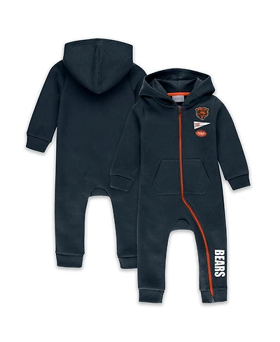 Wear by Erin Andrews Baby Boys and Girls Navy Chicago Bears Hooded Fleece Coverall