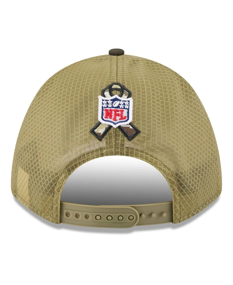 New Era Men's Green Cleveland Browns 2025 Salute to Service 9FORTY A-Frame M-Crown Adjustable Hat