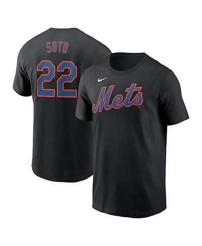Nike Men's Juan Soto Black New York Mets Fuse Name Number T-Shirt