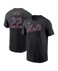 Nike Men's Juan Soto Black New York Mets Fuse Name Number T-Shirt