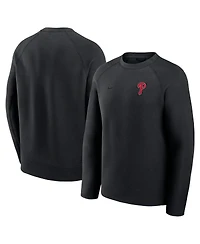 Nike Men's Black Philadelphia Phillies Tech Fleece Raglan Sweatshirt